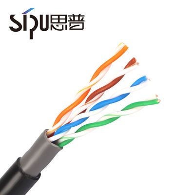 5.8MM black utp cat5e cable outdoor copper communication cat5e network cable