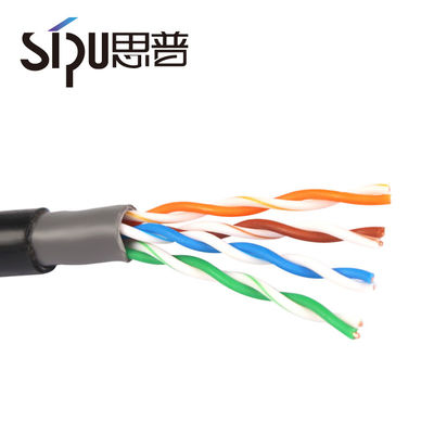5.8MM black utp cat5e cable outdoor copper communication cat5e network cable