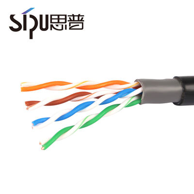 5.8MM black utp cat5e cable outdoor copper communication cat5e network cable