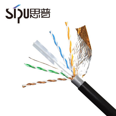 Utp Ftp 305m CAT6 Lan Cable 23/24 Awg Black With 8 Conductors