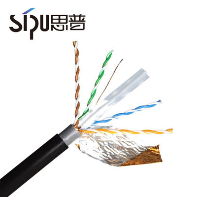 Utp Ftp 305m CAT6 Lan Cable 23/24 Awg Black With 8 Conductors