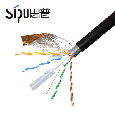 Utp Ftp 305m CAT6 Lan Cable 23/24 Awg Black With 8 Conductors