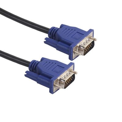 PC Computer Monitor VGA To VGA Cable 1.5m With Steel Conductor And Gold Plated