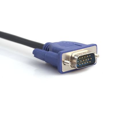 PC Computer Monitor VGA To VGA Cable 1.5m With Steel Conductor And Gold Plated