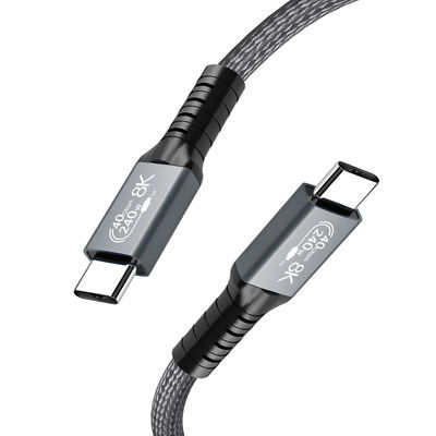 New Product Grey USB 4.0 1M Lightning Fast Charging TYPEC TO TYPEC 40GBPS HDMI Cable 8K